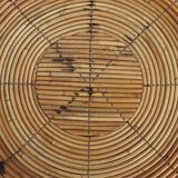 Round rattan coffee table in the Audoux Minet style