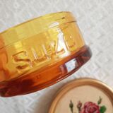 Advertising ashtray Suze amber glass
