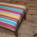 Jacques Leleu fabric footrest redone