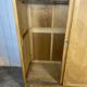 Vintage oak cabinet raw feet compass