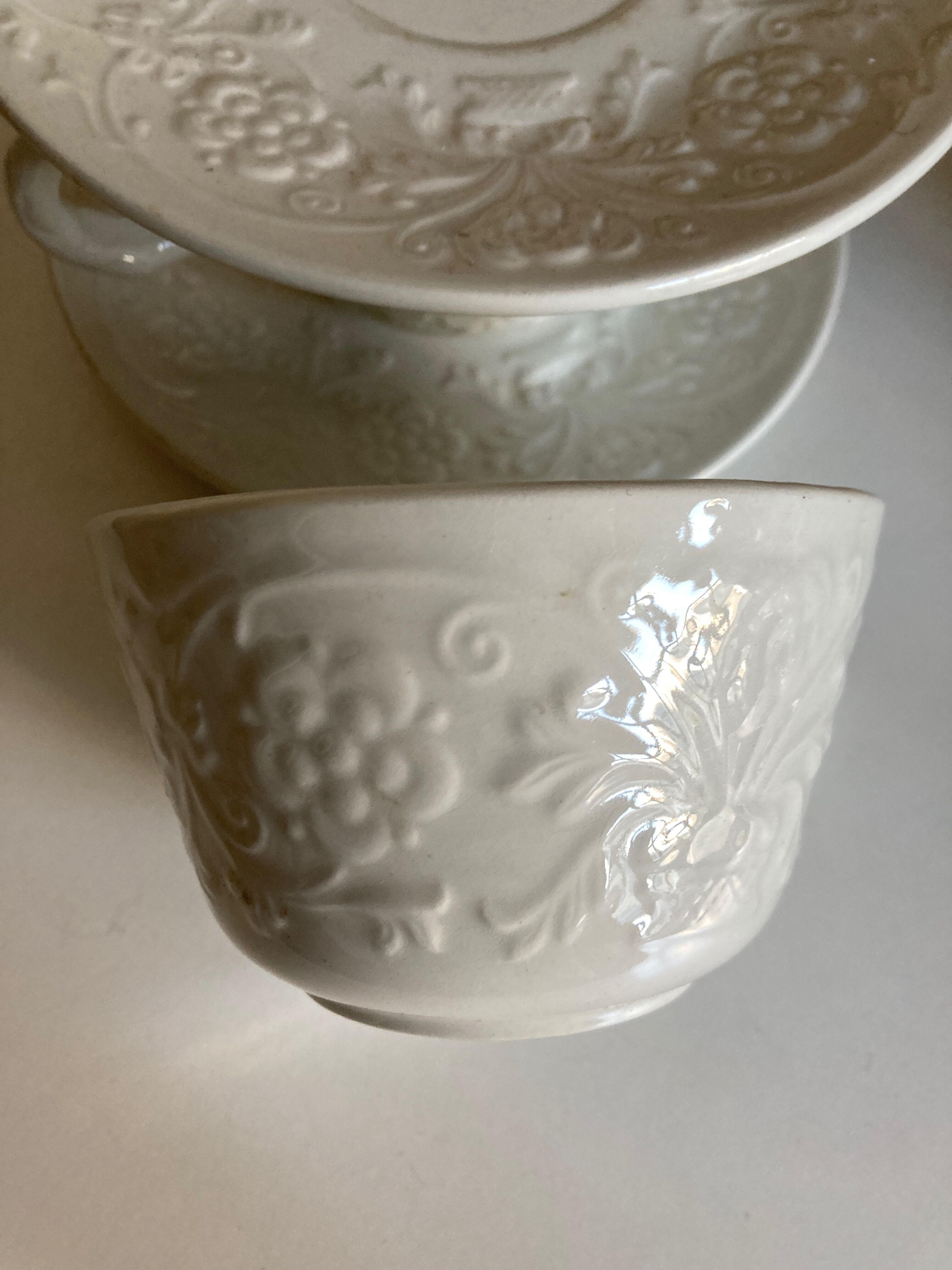 Set of 2 cups lunch XL 1960 ceramic Ginori Italian work