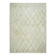 Moroccan Tulu Rug in Beige and Teal Blue Colors, 100% Wool, Beni Ourain Carpet