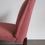 Couple of Italian midcentury modern design red armchairs 1950s