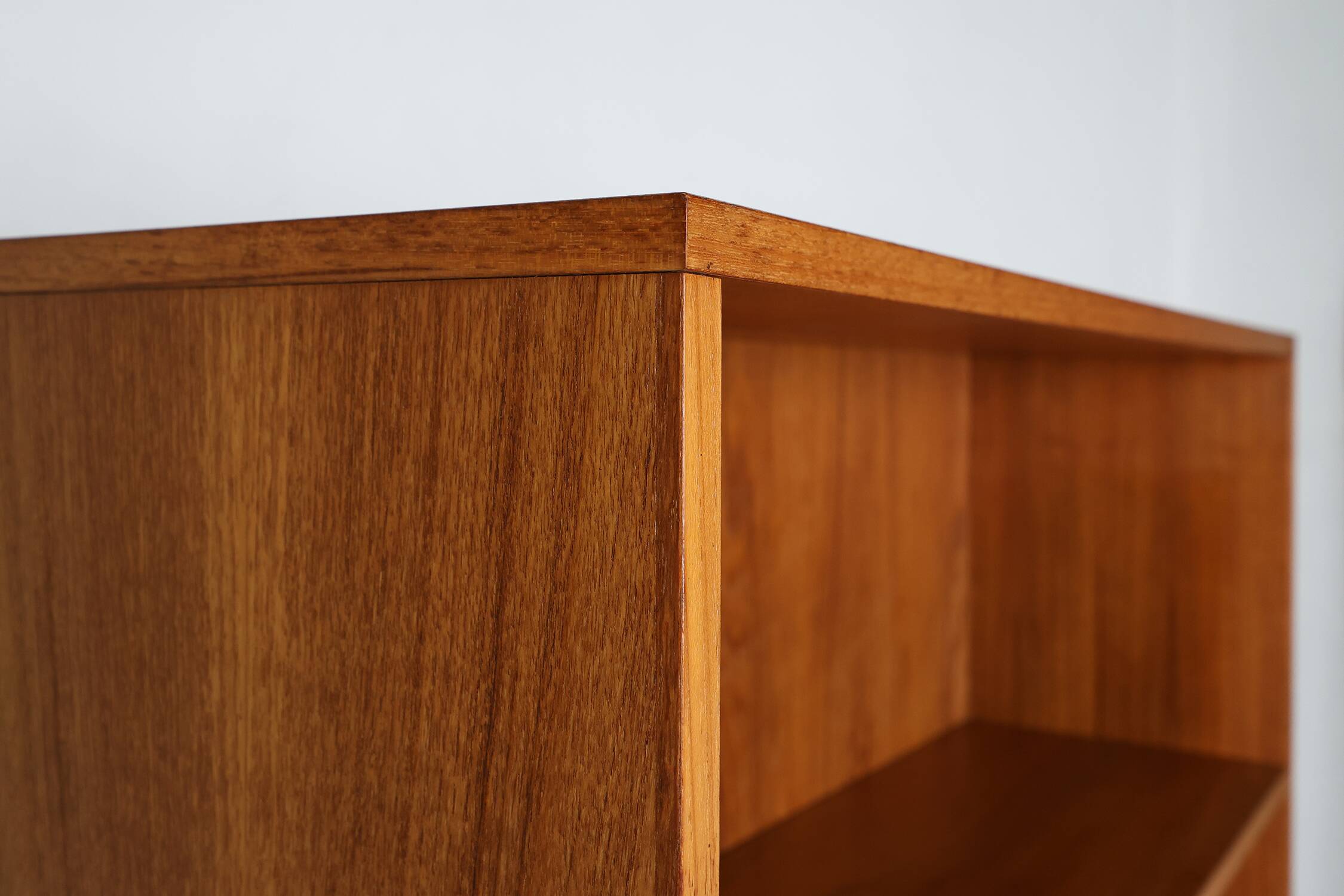 French vintage teak bookcase with 2 shelves from the 1960s