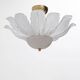 Murano Glass Ceiling Light with White Glass Flower-shaped Petals