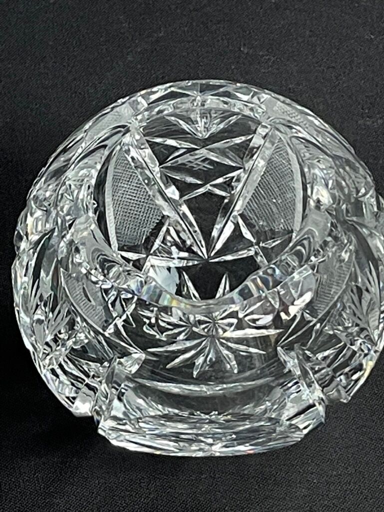 Ashtray individual ball cut crystal - XXth