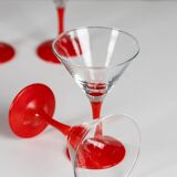 Set of 8 vintage cocktail glasses