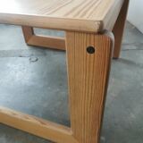Square pine coffee table