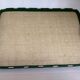 Tray in scoubidou and green and beige wood