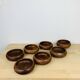 7 teak bowls Scandinavian Danish 1960s