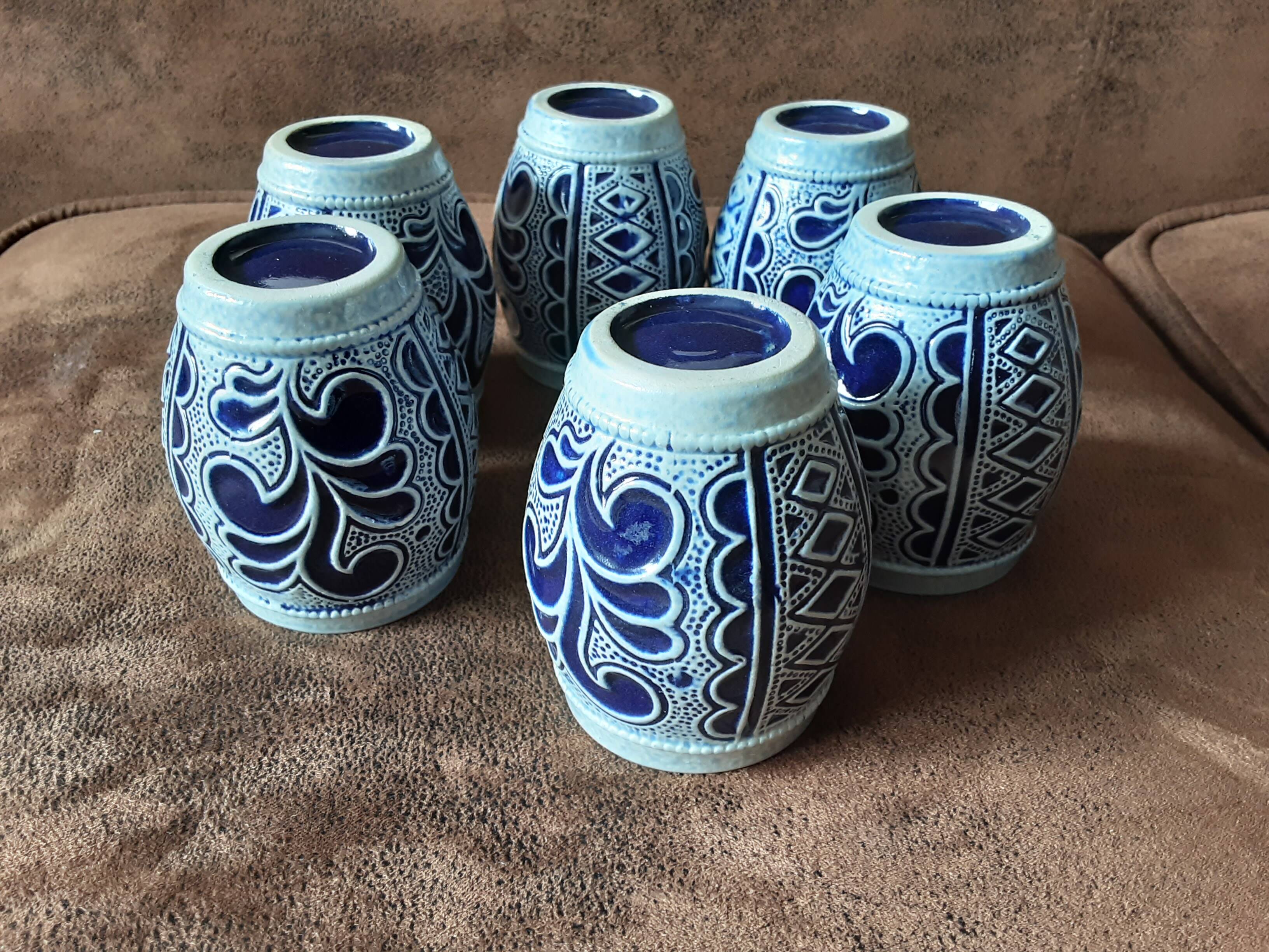 Set of 6 handmade ceramic cups
