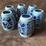 Set of 6 handmade ceramic cups