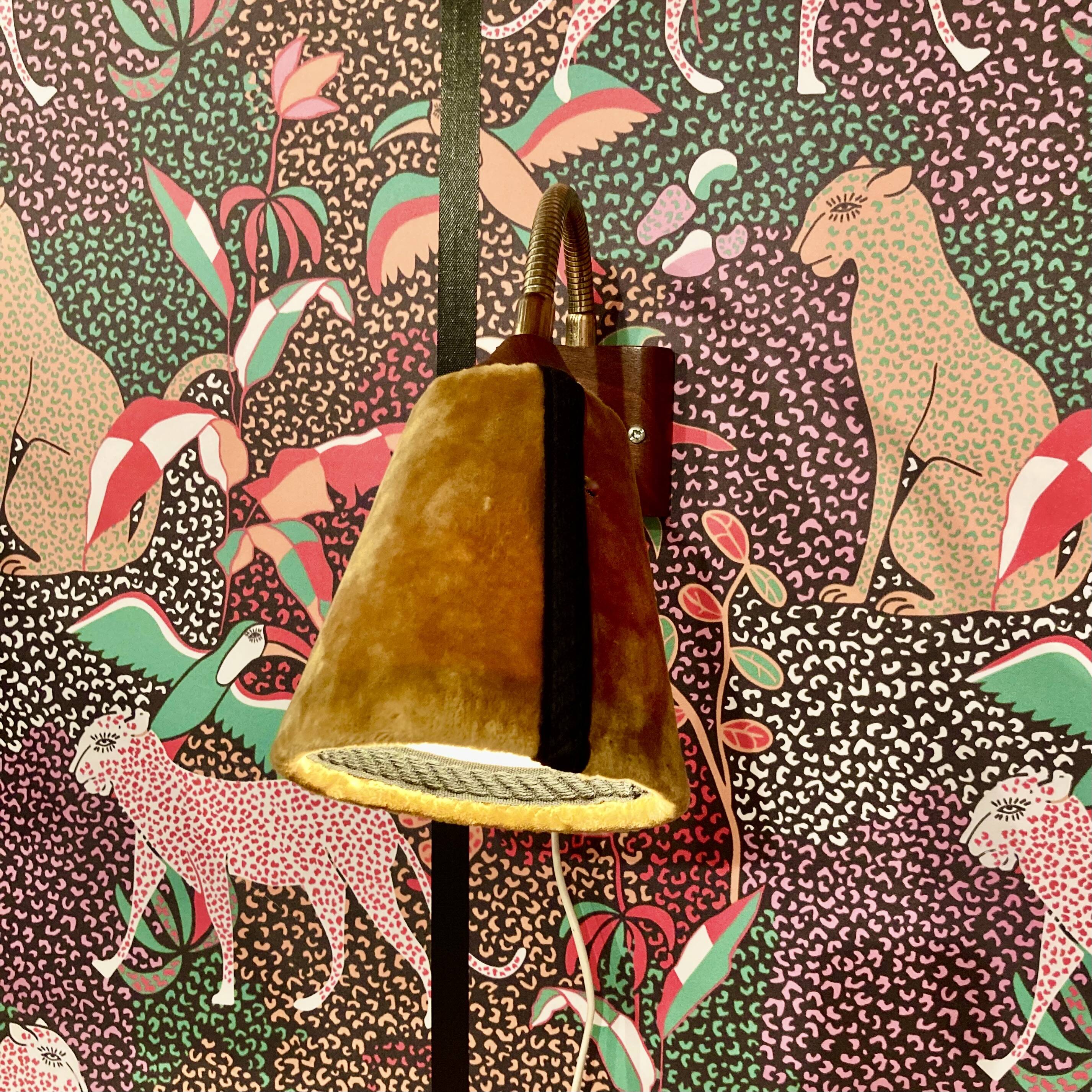 Pair of modular wall lights, Scandinavian design, 1950s.