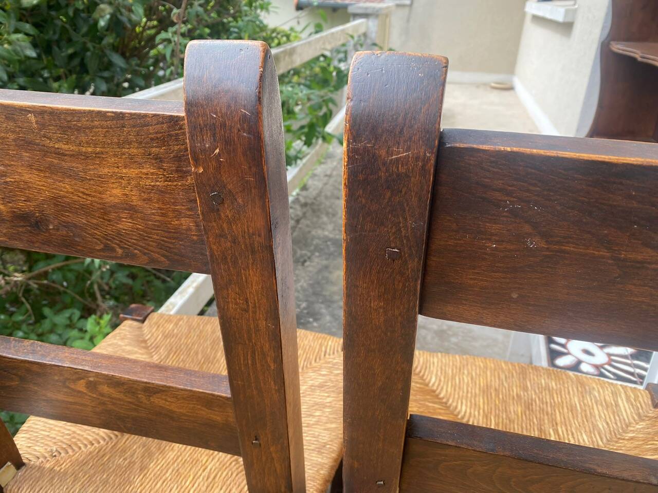 Set of 6 massive Brutalist chairs from the 1960s.