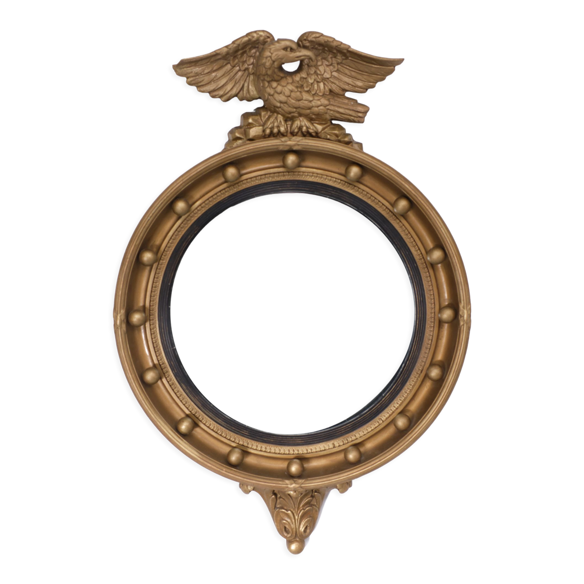 Golden Ball Convex Mirror with Eagle, England, 1960s