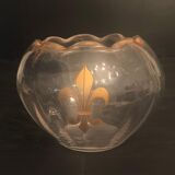 Vase verre fleur de lys