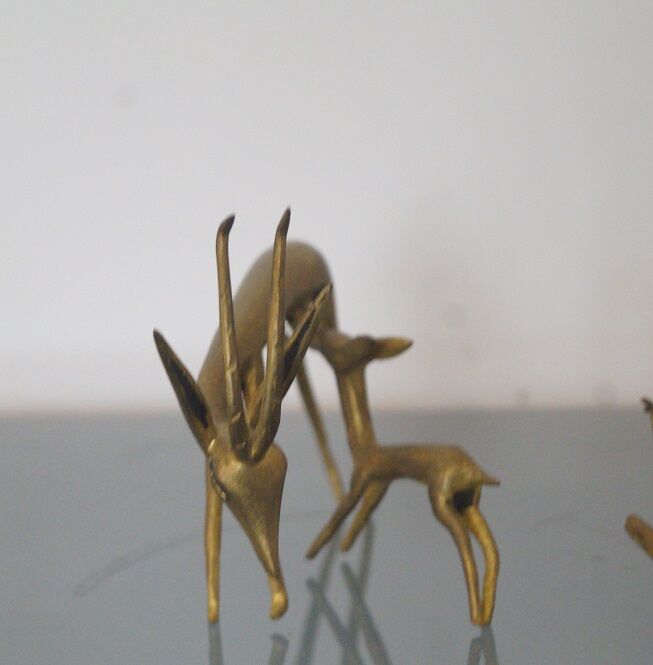 Lot de gazelles en laiton