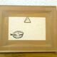 Purple striped wooden frame
