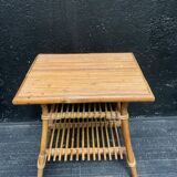 Coffee table, 1960 design rattan side table