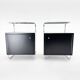 Pair of Art Deco Tubular Bedside Tables, Czechoslovakia