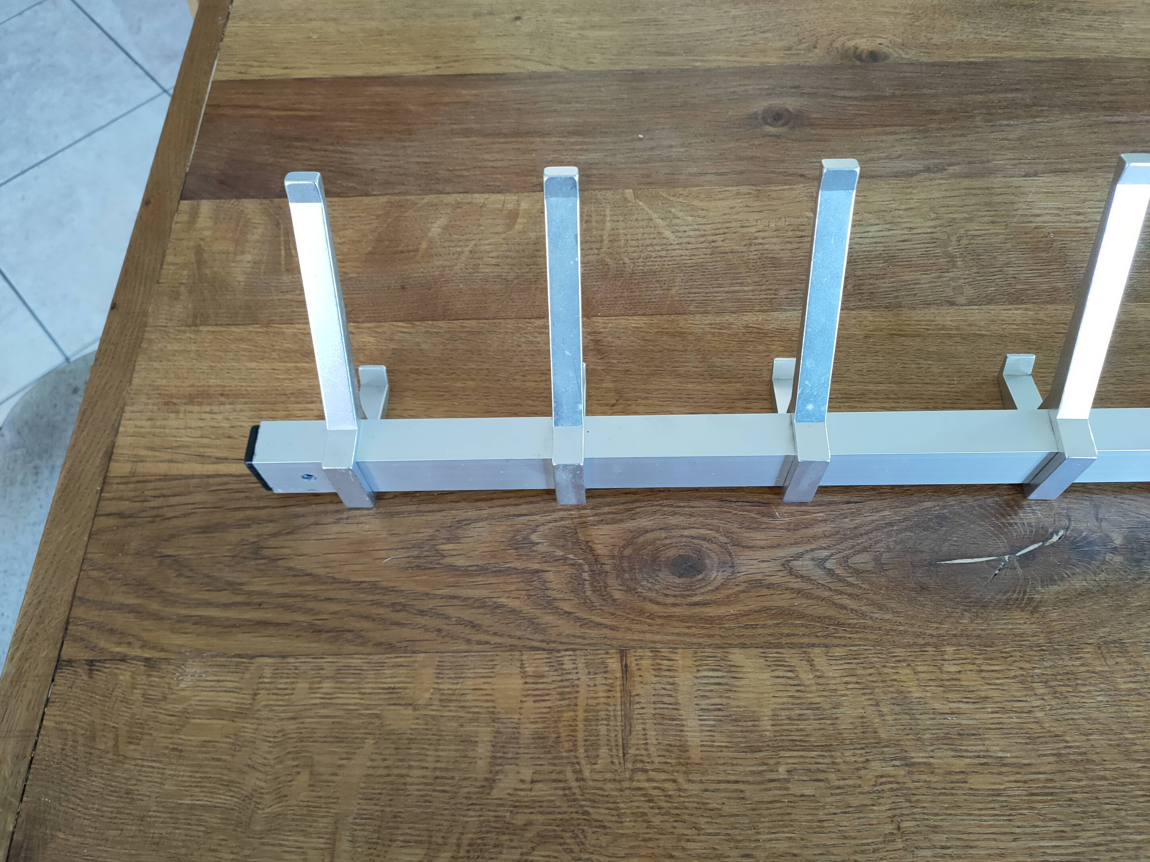 70s aluminum coat rack