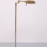 Herda Brass halogen swing arm Floor lamp 1980s
