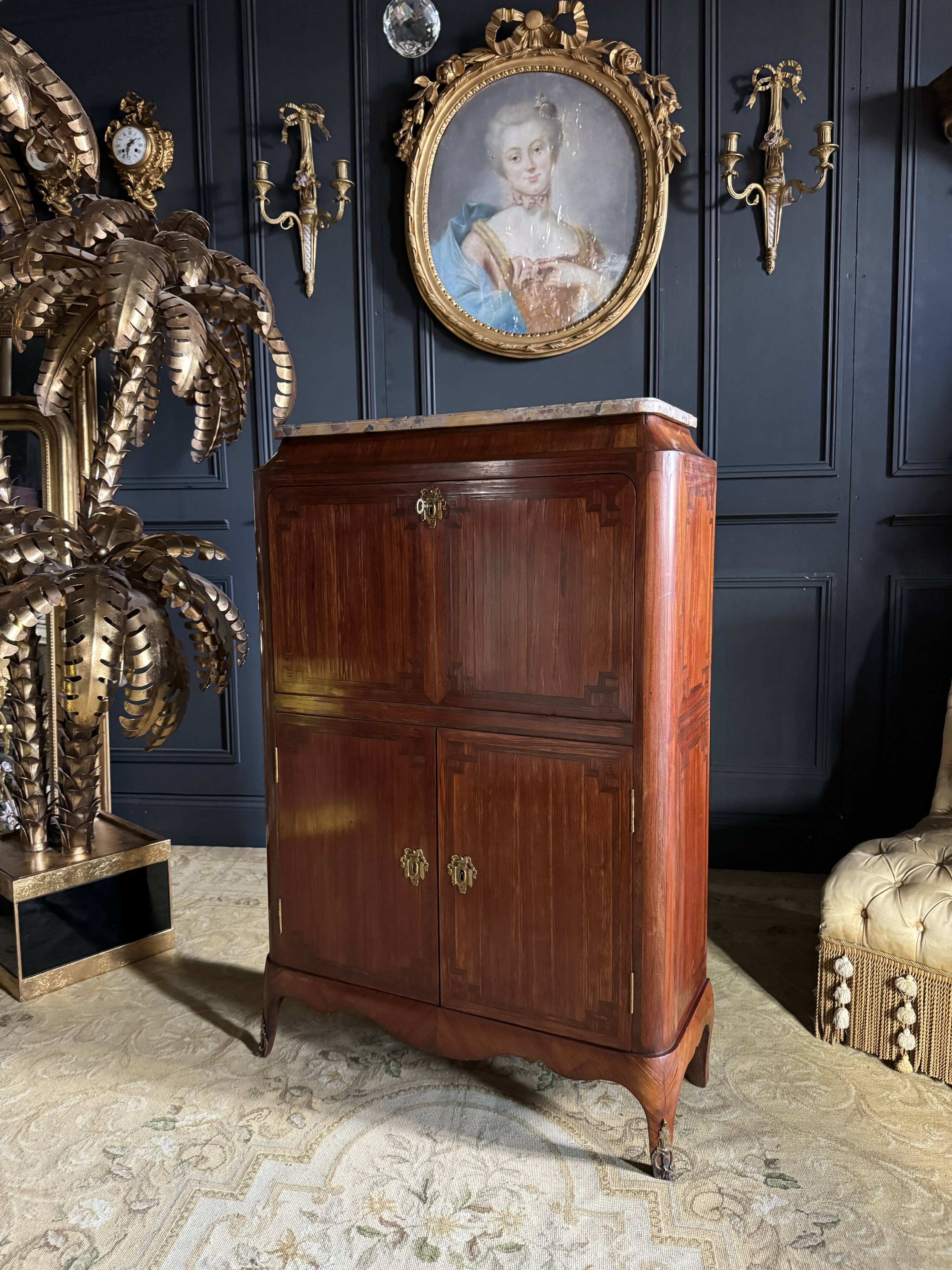 Children's secretary stamped jansen in rosewood - 20th century