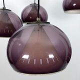 Rare Large Vintage brass and plexiglass chandelier by Lampter Milano, Italy 1950s