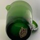 Carafe et 6 verres en verre vert bullé