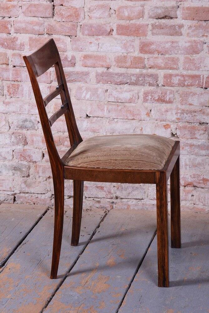 Art Deco Chairs in Walnut, Czech, 1920s, Set of 6