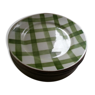 Set of 10 Moulin des Loups plates