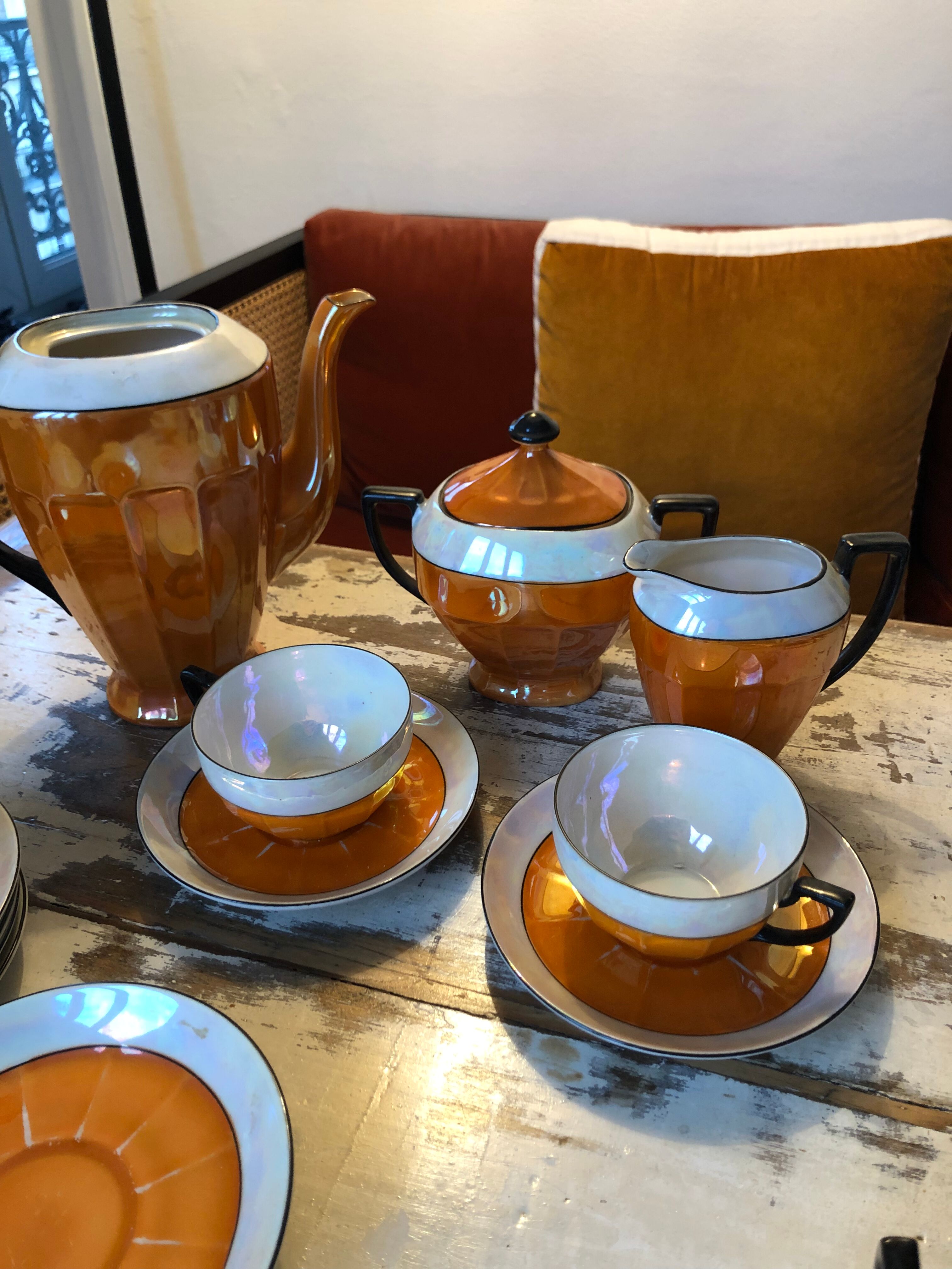 Art Deco porcelain tea set