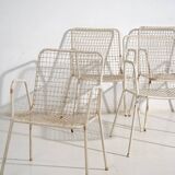 Antique outdoor chairs with armrests (circa 1920). Set of 4 pieces no. 4