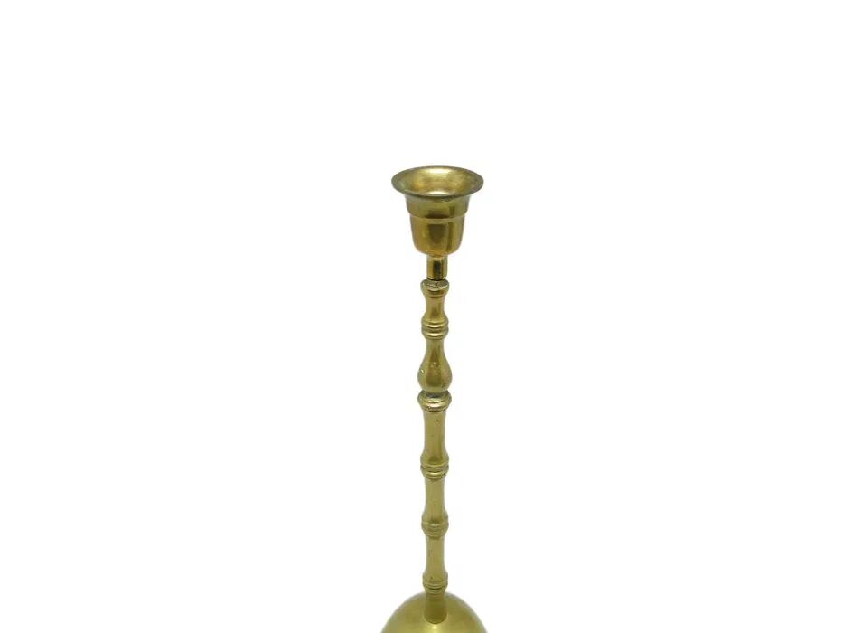 ABS Candleholder, mid-century modern, brass, Poland, 90s