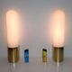 2 Limburg Glashütte Brass Wall Lamps Model 3339, MCM Mid-Century-Modern 70s
