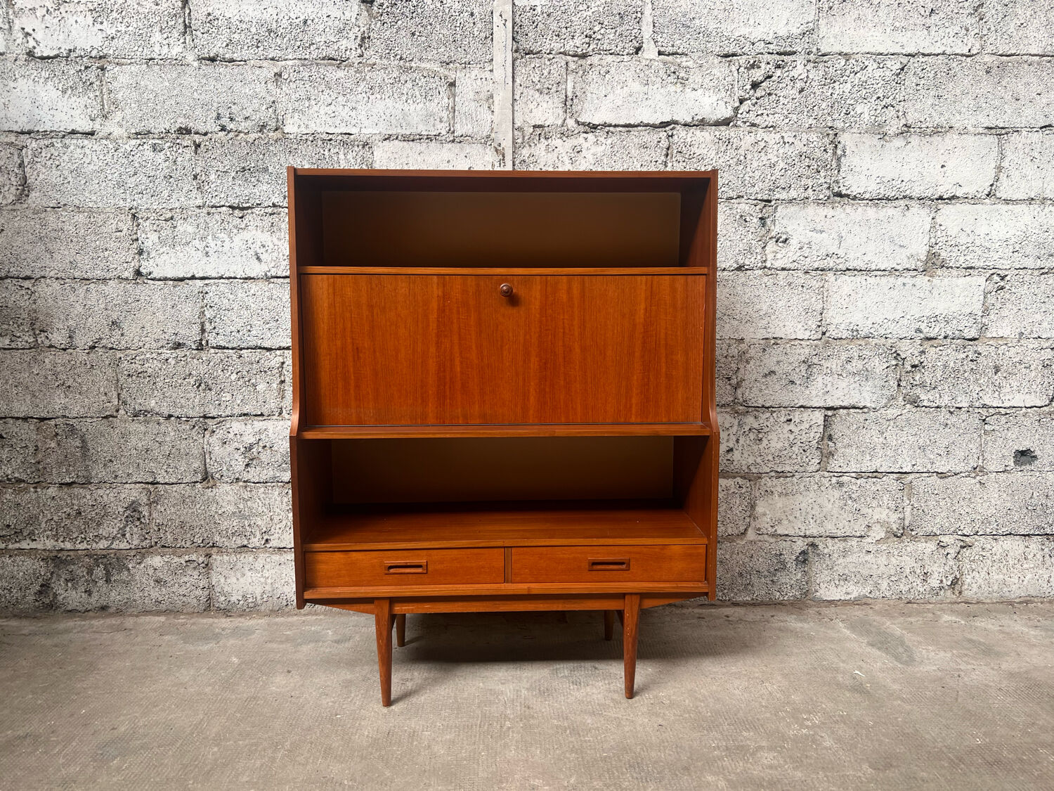 Secretary, 1960 Scandinavian high teak row