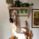 Antique wooden wall shelf
