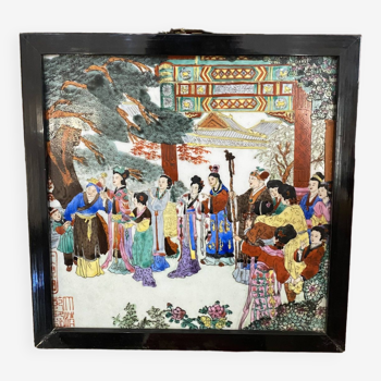 Chinese painted panel 19s