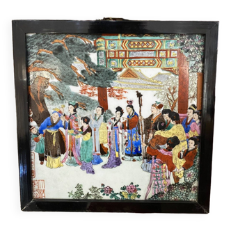 Chinese painted panel 19s