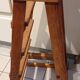 Old vintage wooden painter's stepladder