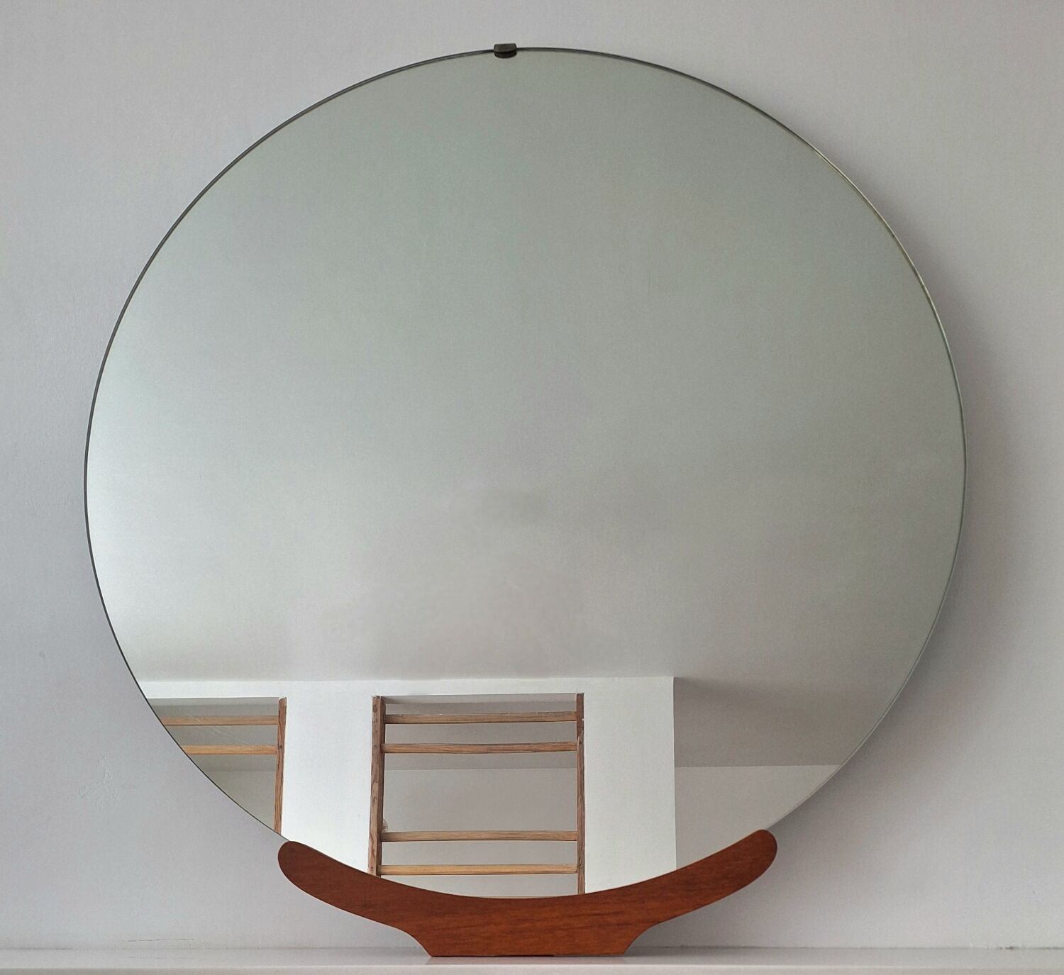 Large vintage round mirror 90cm, retro decoration