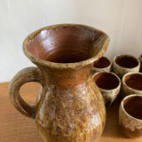 Terracotta and gray orangeade service