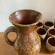 Terracotta and gray orangeade service
