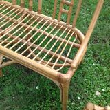 Pair of vintage rattan sofas