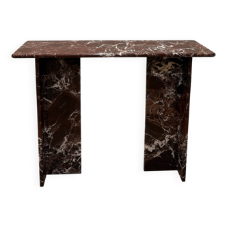 console design en marbre rouge rosso levanto