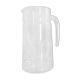 Engraved glass pitcher