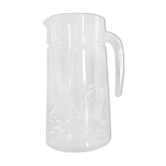 Engraved glass pitcher