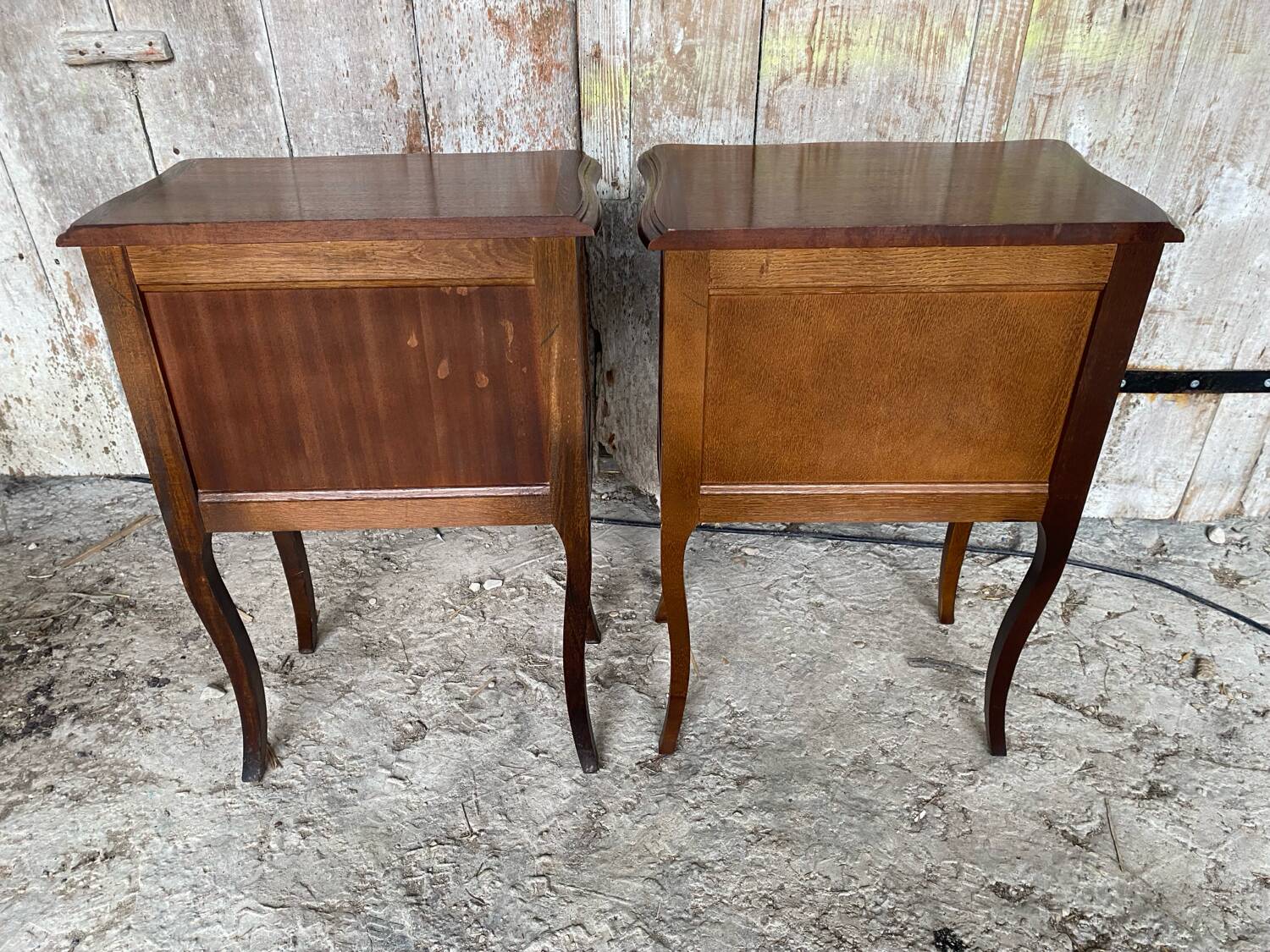 Louis XV Style Nightstand with Drawer + Vintage Case #D50