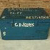 Old military trunk blue