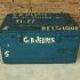 Old military trunk blue